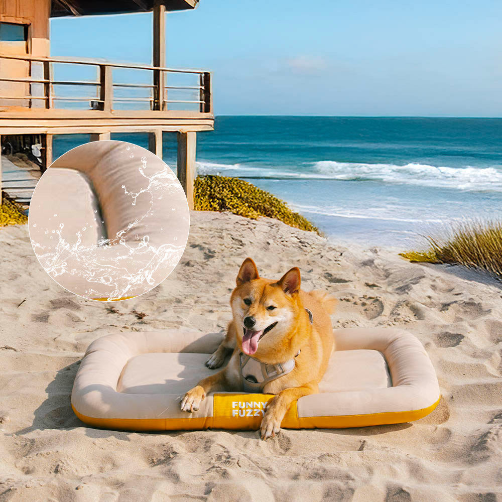 Manta ortopédica para perros resistente al agua y a los arañazos de colores bloqueados para exteriores - Trek Lounge