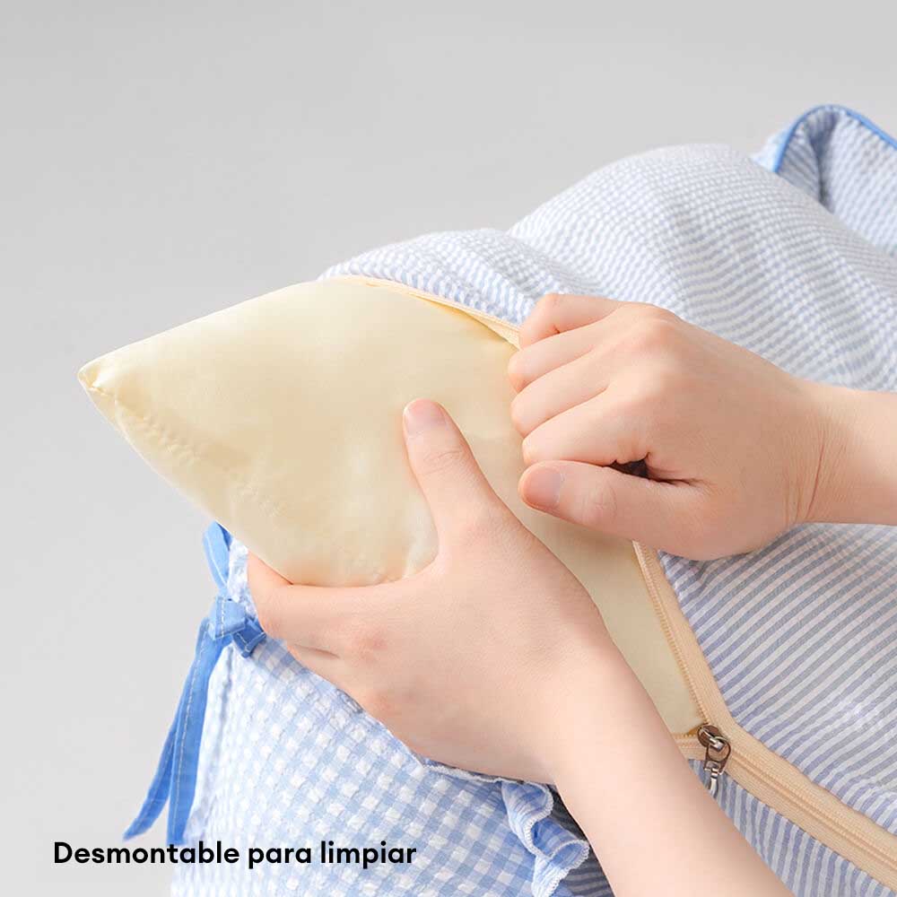Cama para perros y gatos de tartán suave, lavable, con almohadas