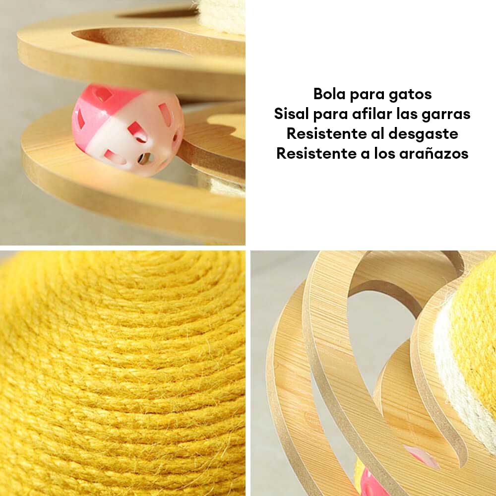 Bola de Rascado de Sisal Juguete Interactivo para Gatos