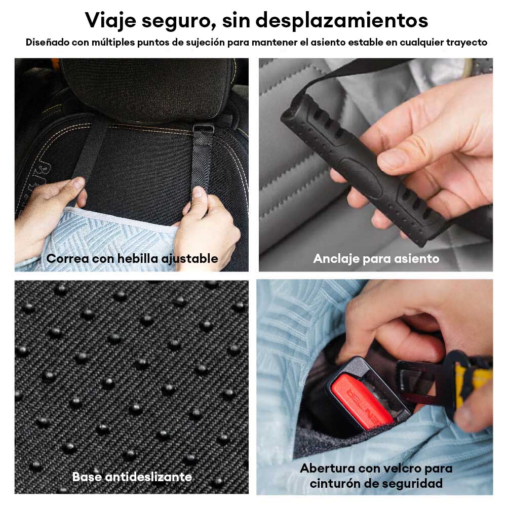 Cojín de viaje refrigerante para perro grande con seguridad para el asiento trasero del automóvil - Chill Rover