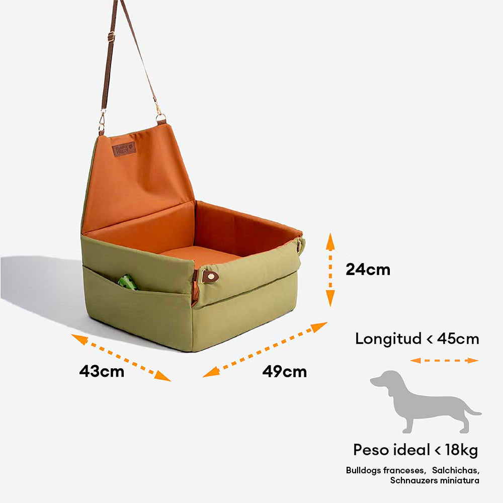Asiento elevador para coche para perros de lujo con piel sintética elevada - Urban Voyager