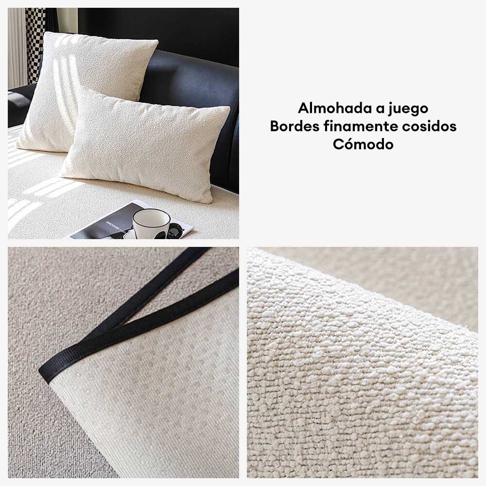 Funda de sofá recta impermeable de forro polar antideslizante