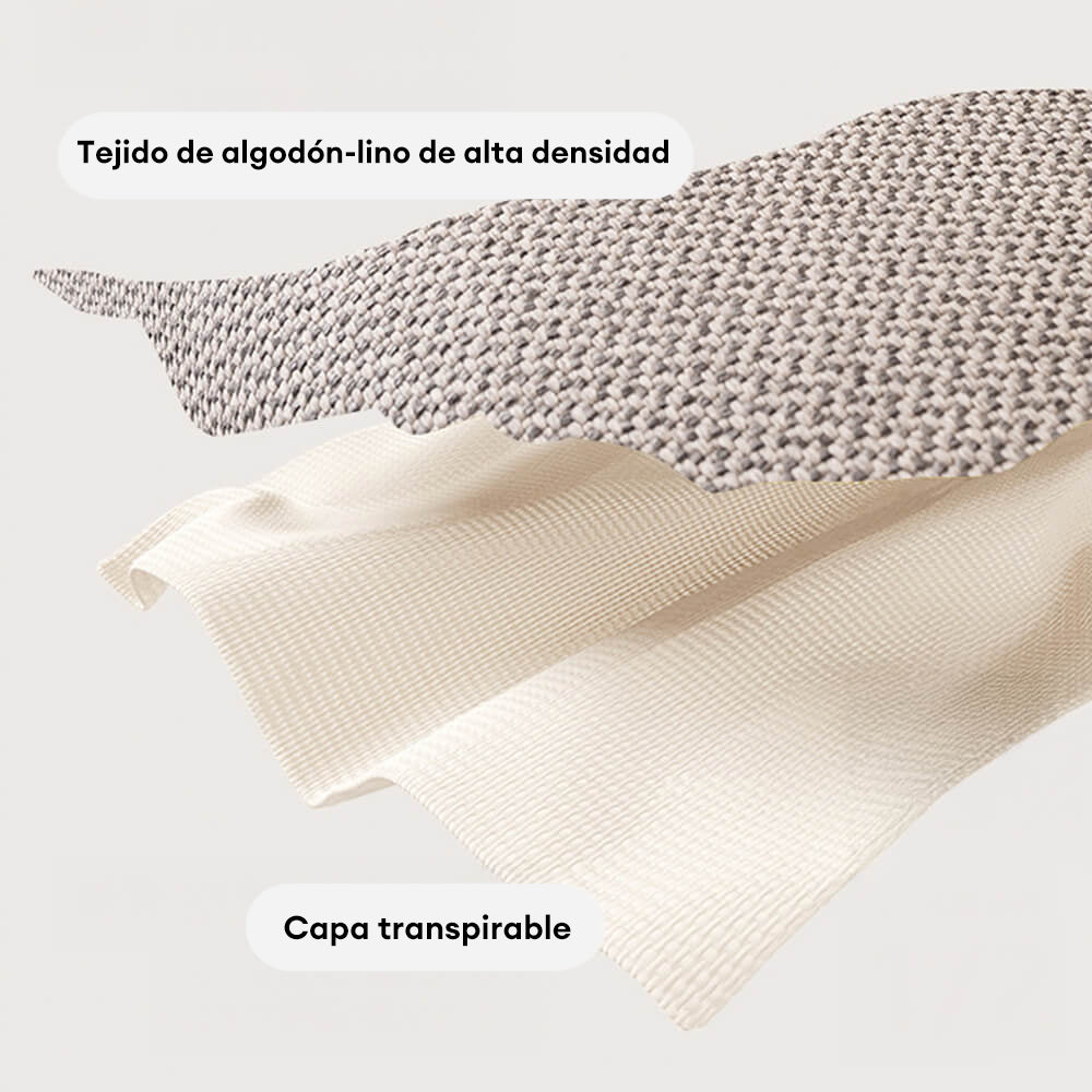 Funda de sofá de algodón y lino tejido transpirable y antideslizante
