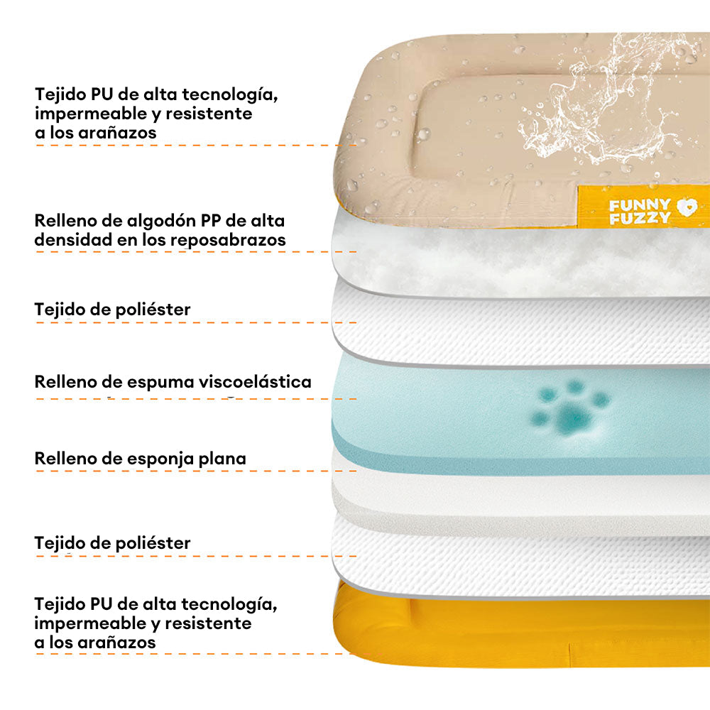 Manta ortopédica para perros resistente al agua y a los arañazos de colores bloqueados para exteriores - Trek Lounge