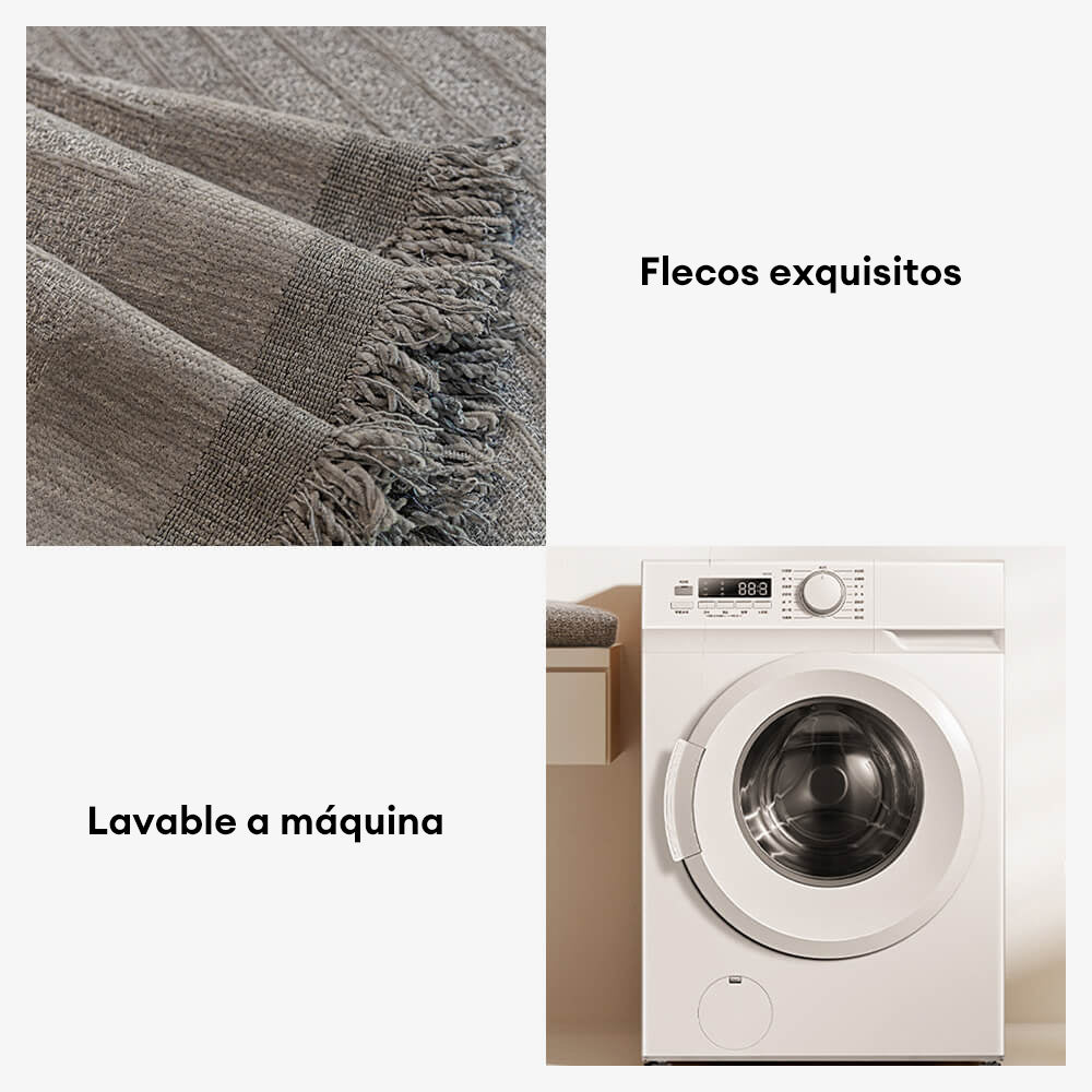 Funda para sofá de chenilla texturizada en color crema, amigable con las mascotas y antiarañazos