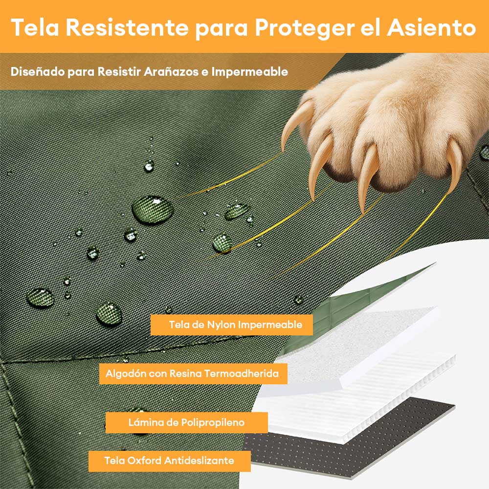 Extensión de asiento trasero para perros móvil para dormitorio extra grande y de cobertura total - Ideal para viajar y acampar