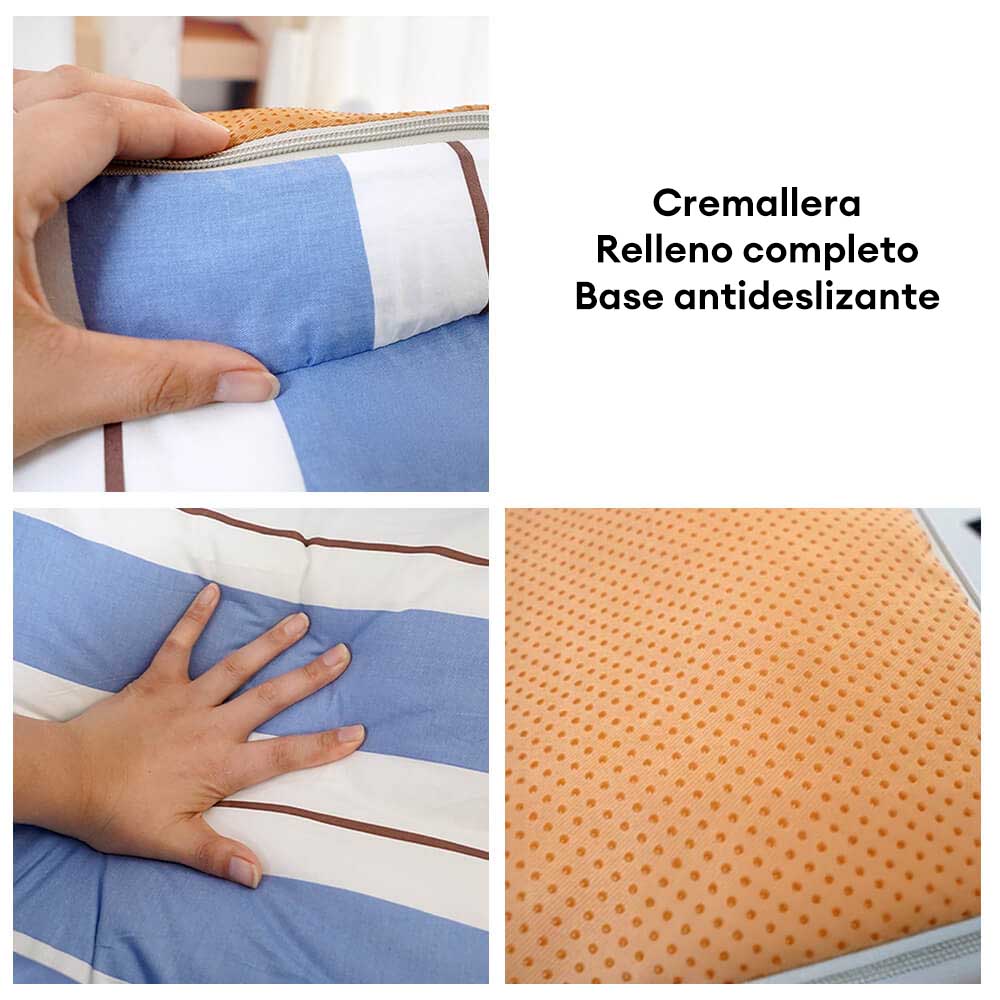 Cama de sofá para perros y gatos de algodón con almohada de cobertura total