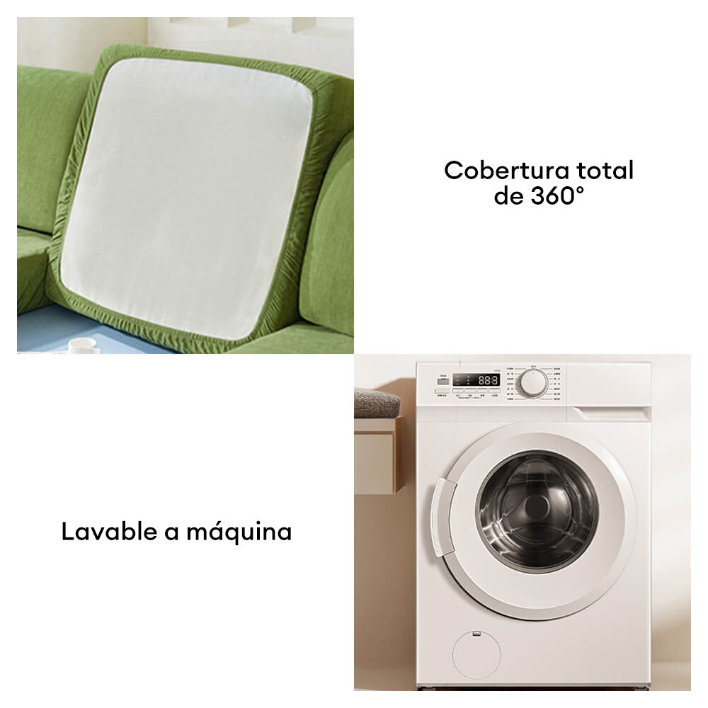 Funda de sofá mágica antideslizante de chenilla en espiga de cobertura completa elástica