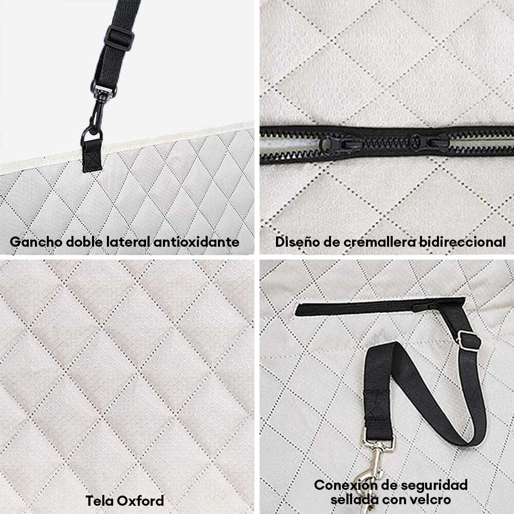 Funda de asiento para perro de coche impermeable y multiusos – Protector de asiento trasero convertible para mascotas