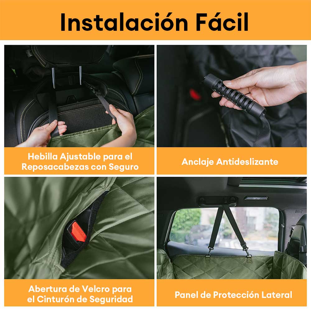 Extensión de asiento trasero para perros móvil para dormitorio extra grande y de cobertura total - Ideal para viajar y acampar