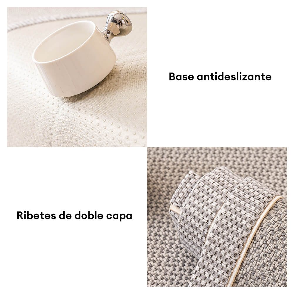 Funda de sofá de algodón y lino tejido transpirable y antideslizante