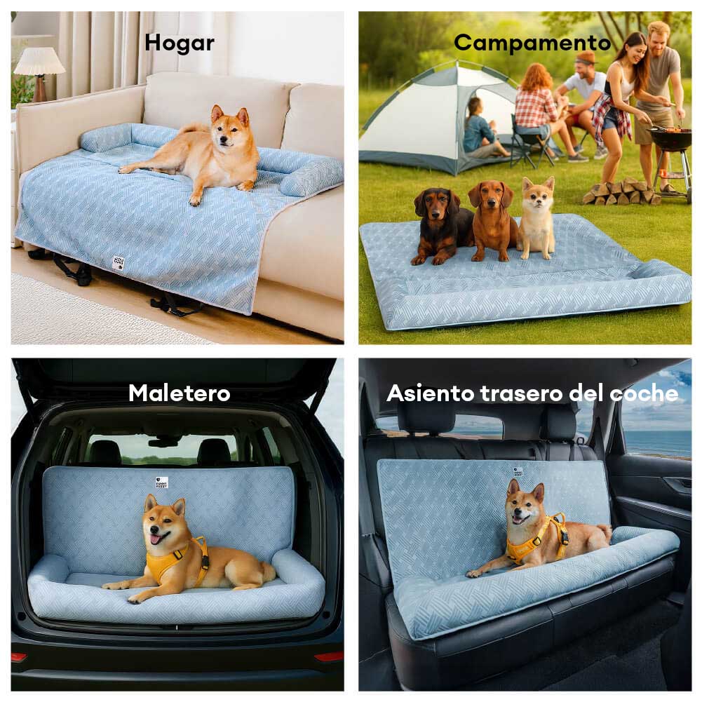 Cojín de viaje refrigerante para perro grande con seguridad para el asiento trasero del automóvil - Chill Rover