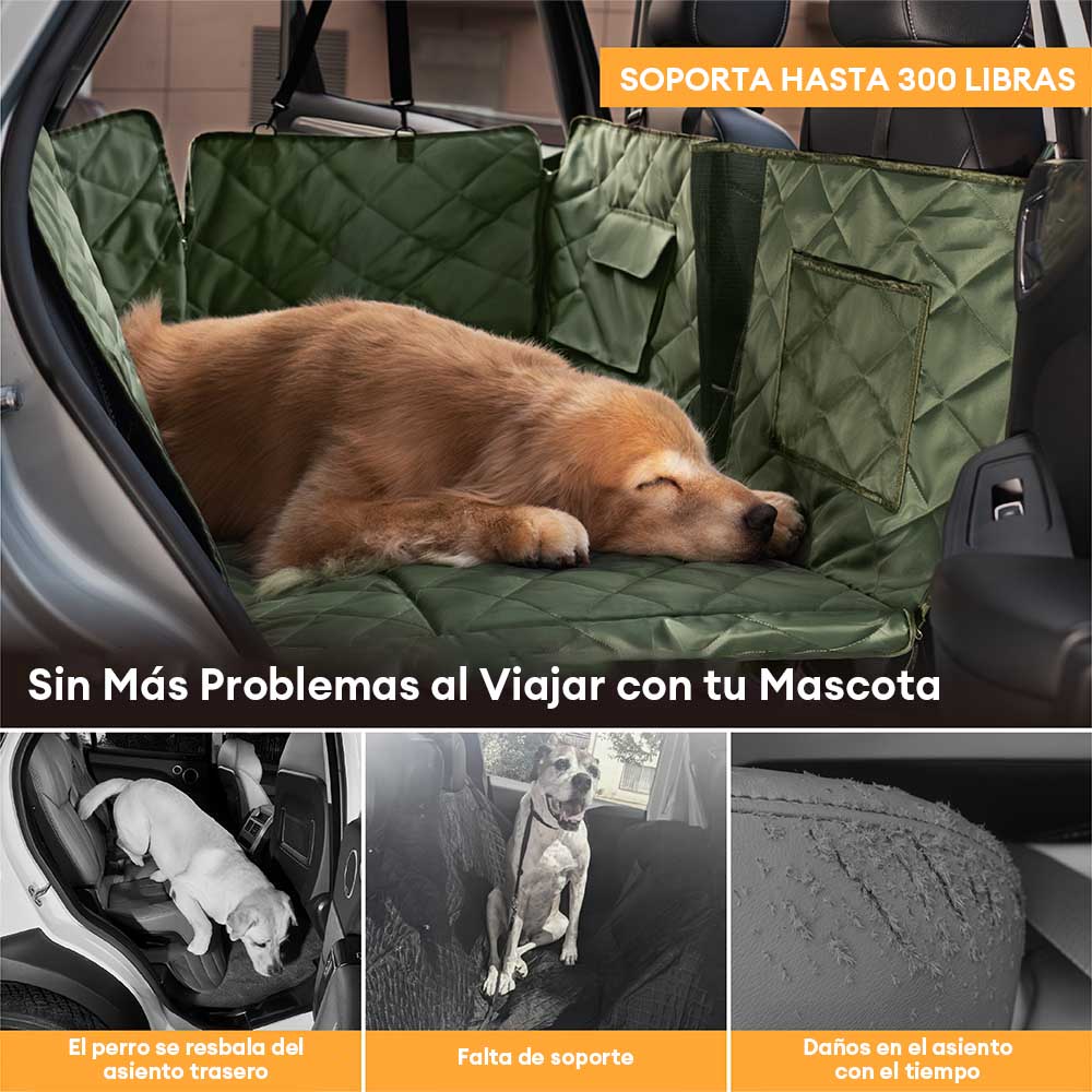 Extensión de asiento trasero para perros móvil para dormitorio extra grande y de cobertura total - Ideal para viajar y acampar