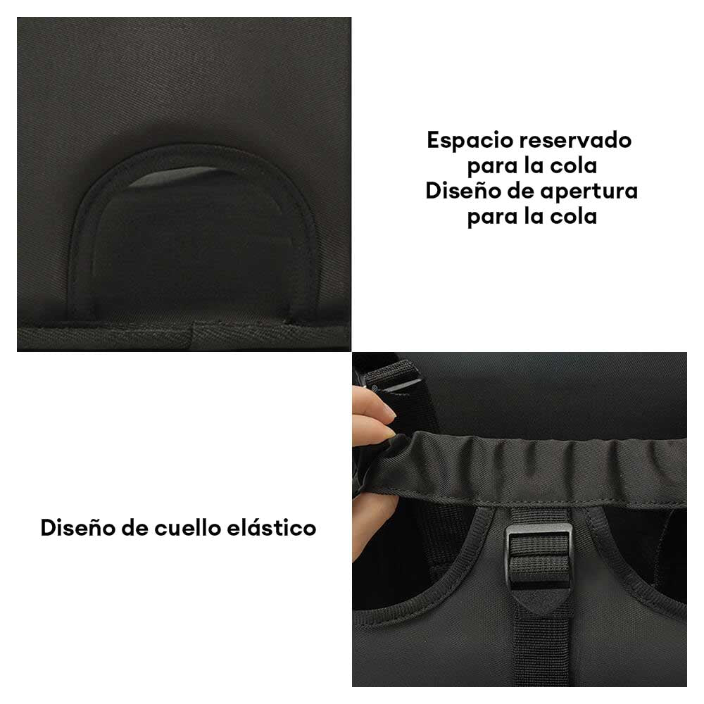 Mochila para perros portátil, ajustable y transpirable con asa frontal