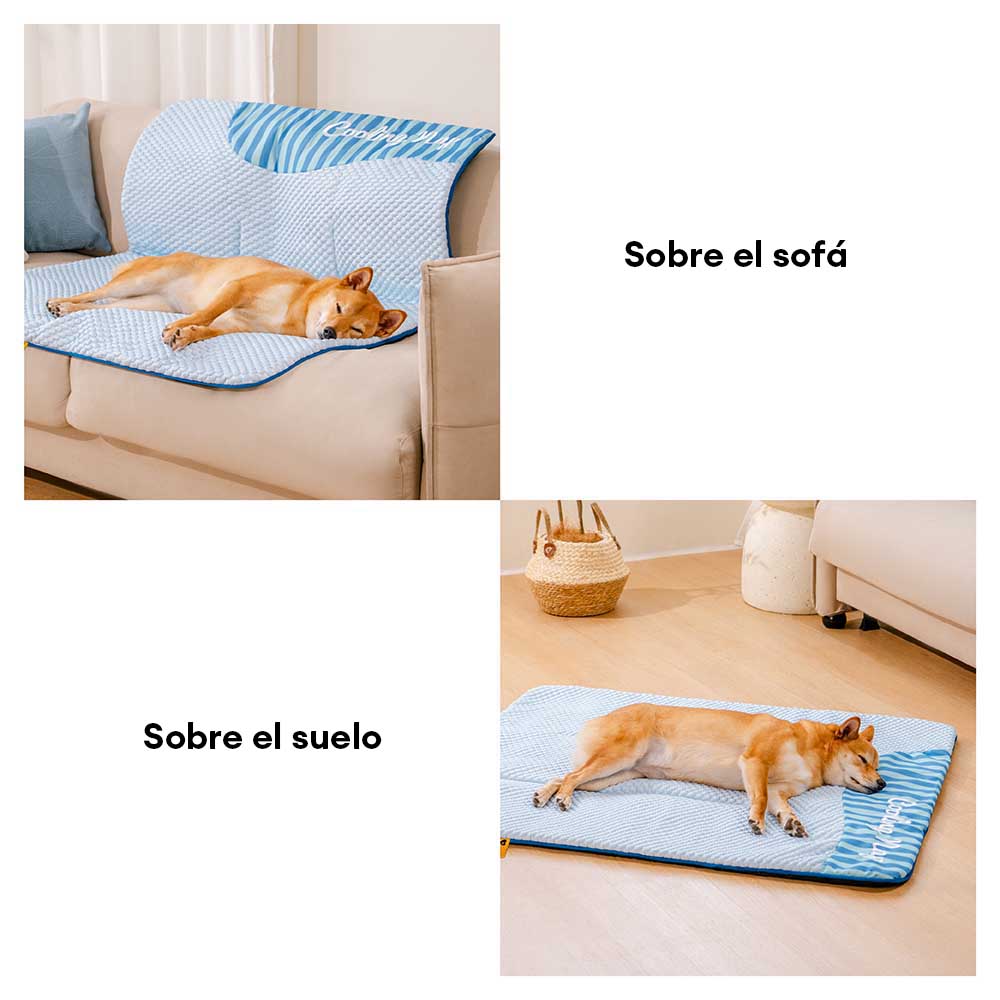 Alfombrilla para perros grande, lavable, antideslizante - Siesta refrescante