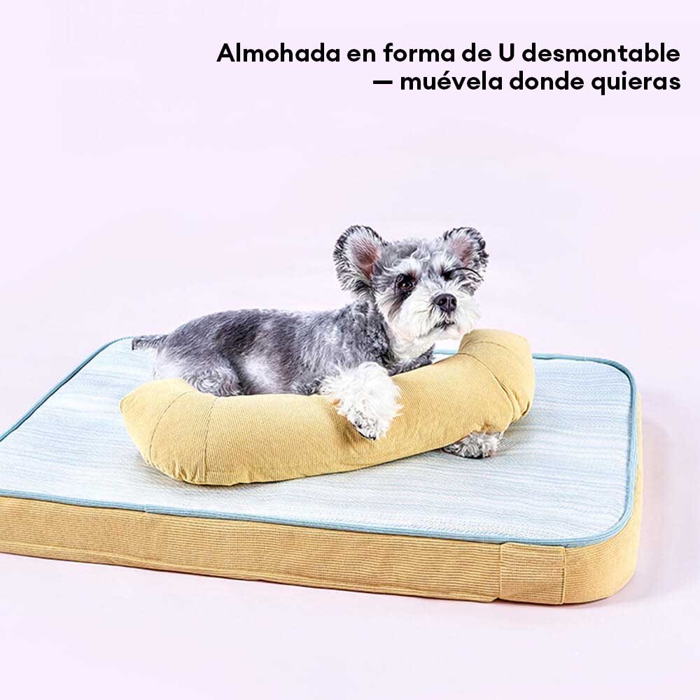 Cama ortopédica para perros transpirable de temporada con forro impermeable y almohada