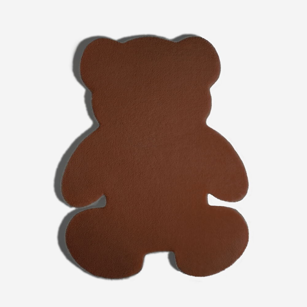 Alfombra de mascota grande y esponjosa de oso en forma de peluche