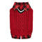 Perfecto para el otoño de cuello a cuadros a cuadros de invierno Cable Sweater Chalece