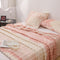 Drap plat de couverture douce en fausse fourrure de lapin dégradé de luxe