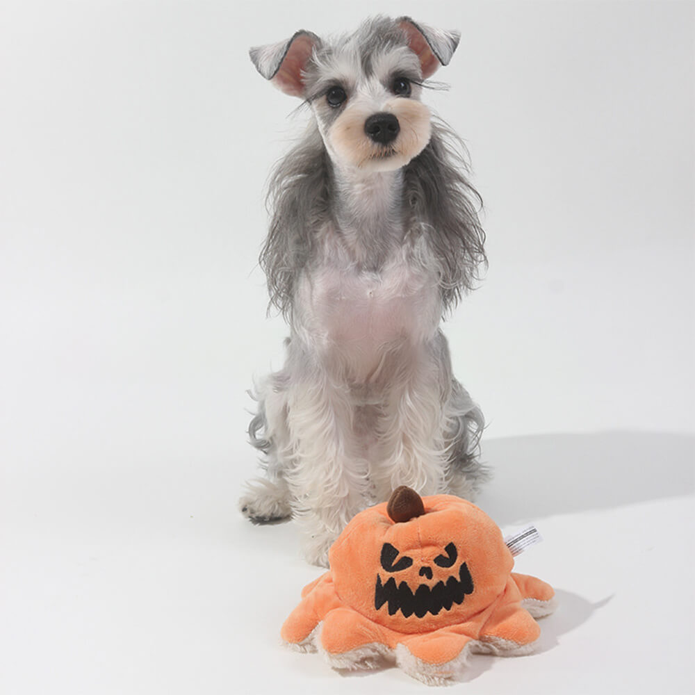 Peluche reversible para perro con forma de pulpo y calabaza pirata para Halloween