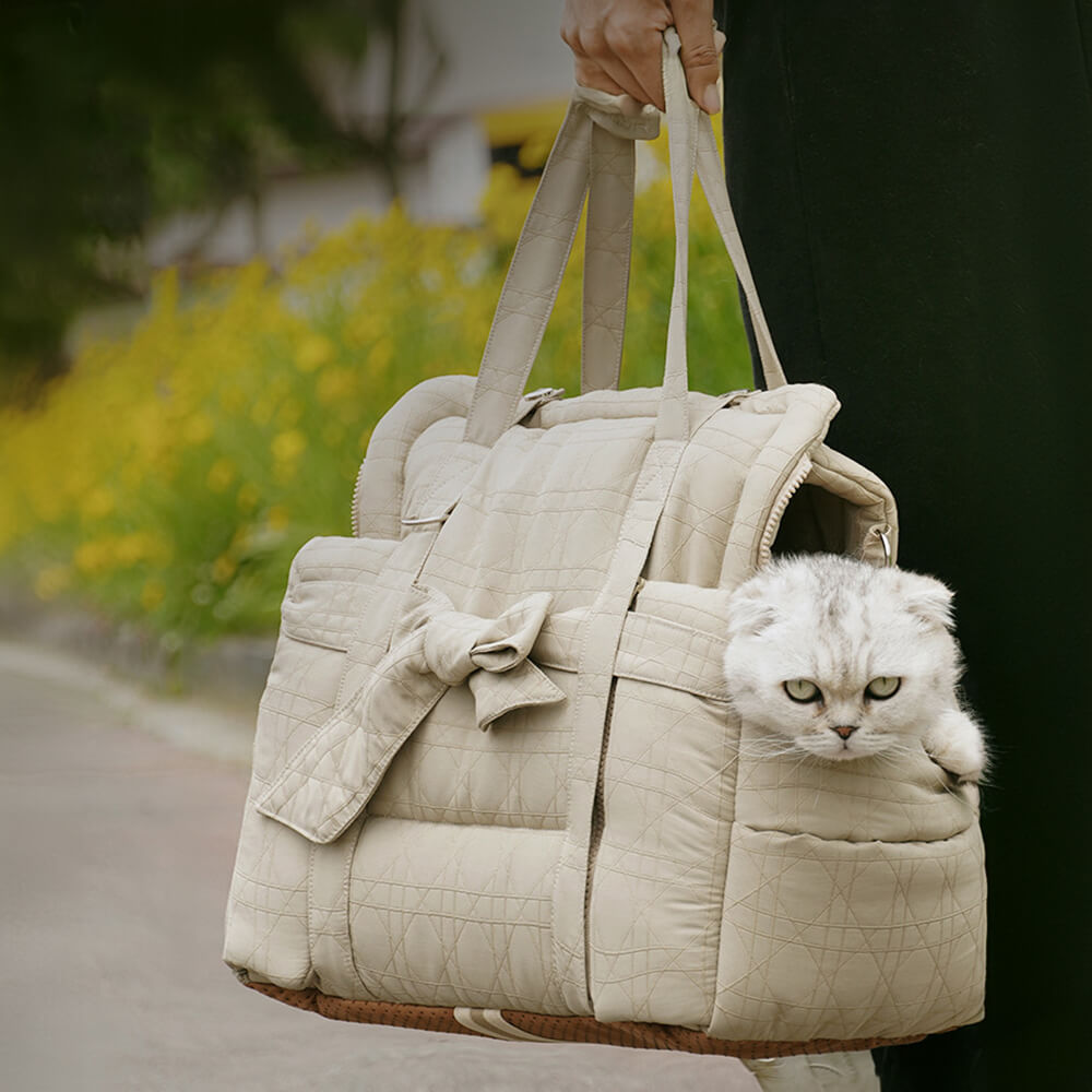 Bolsa de transporte portátil de seguridad multiusos para mascotas, asiento de coche para perros, cama