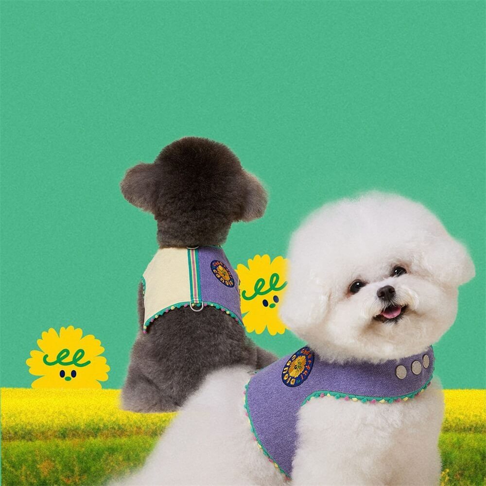 Chaleco floral para perros cómodo y elegante: perfecto para paseos divertidos