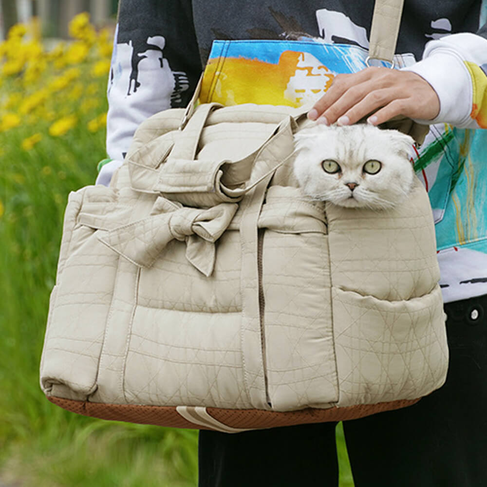 Bolsa de transporte portátil de seguridad multiusos para mascotas, asiento de coche para perros, cama