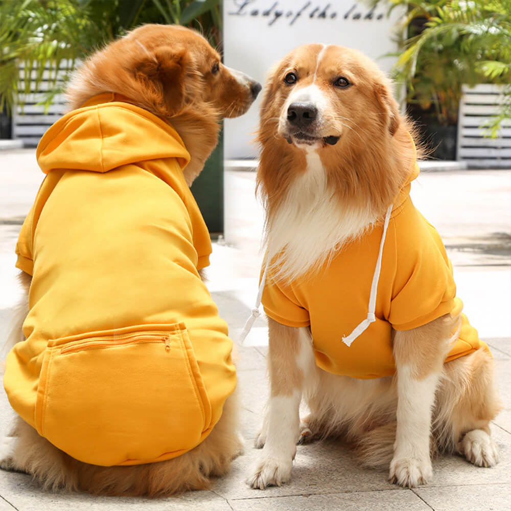 Sudadera con capucha de color sólido para combinar con el perro y su dueño