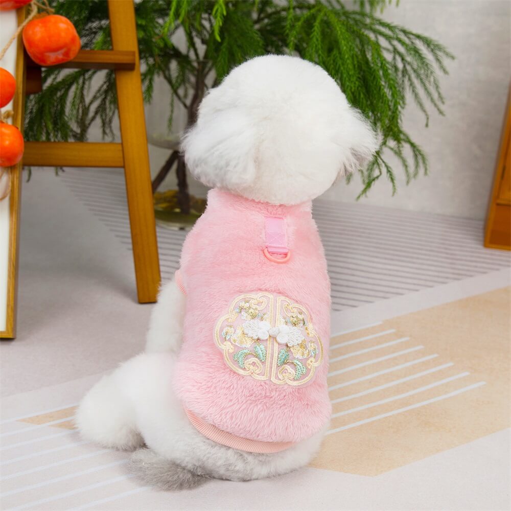 Chaqueta polar bordada para perros: elegante y cálida para ocasiones especiales