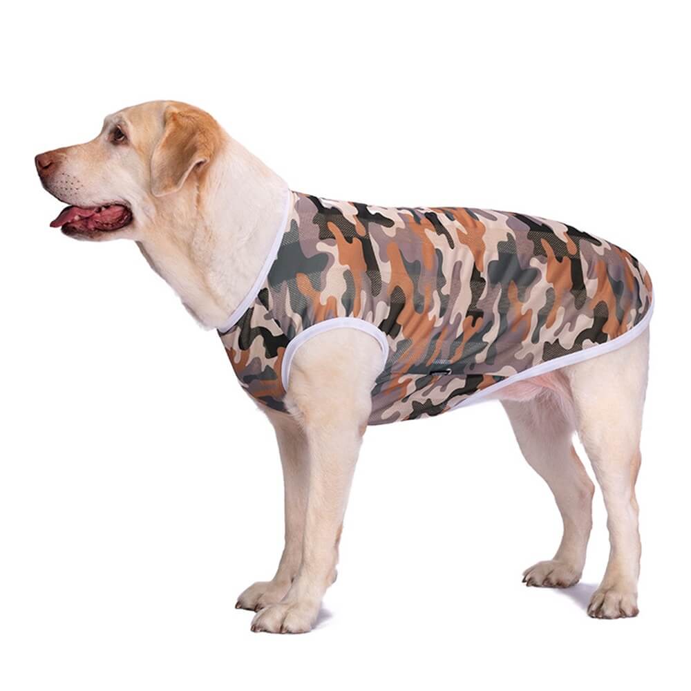 Ropa para perros finos Golden Retriever Labrador patrón transpirable chaleco de protección solar