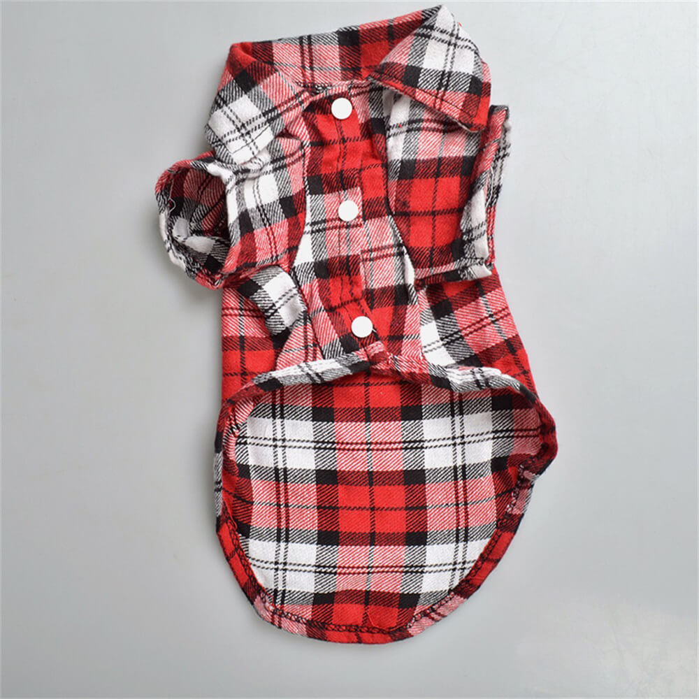 Camisa clásica a cuadros para perros: cómoda y elegante para cualquier ocasión