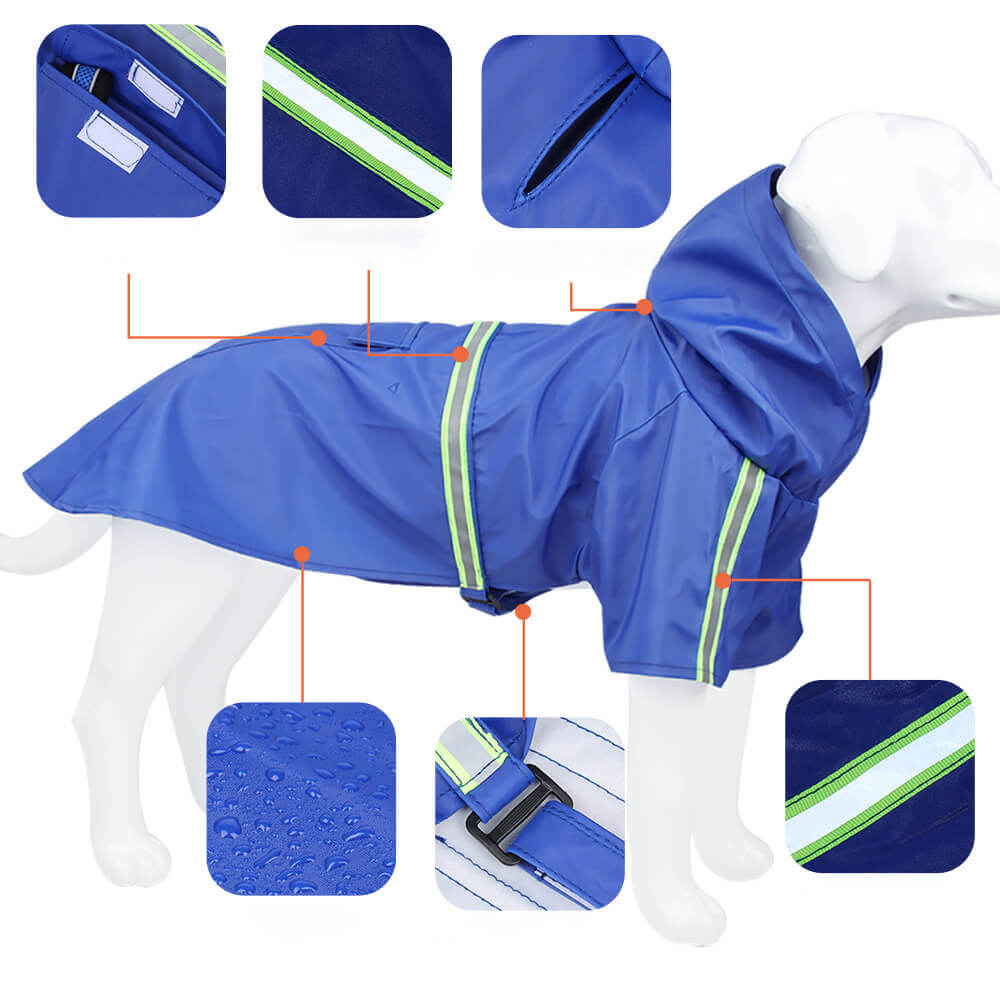 Chubasquero reflectante para perros al aire libre: impermeable y visible para protección en todo tipo de clima