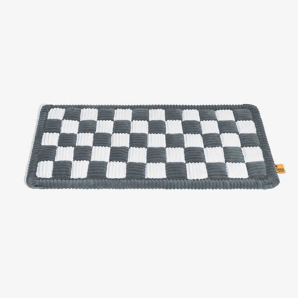 Alfombra de cama para perros sin deslizamiento a cuadros para extensor de asiento para el automóvil