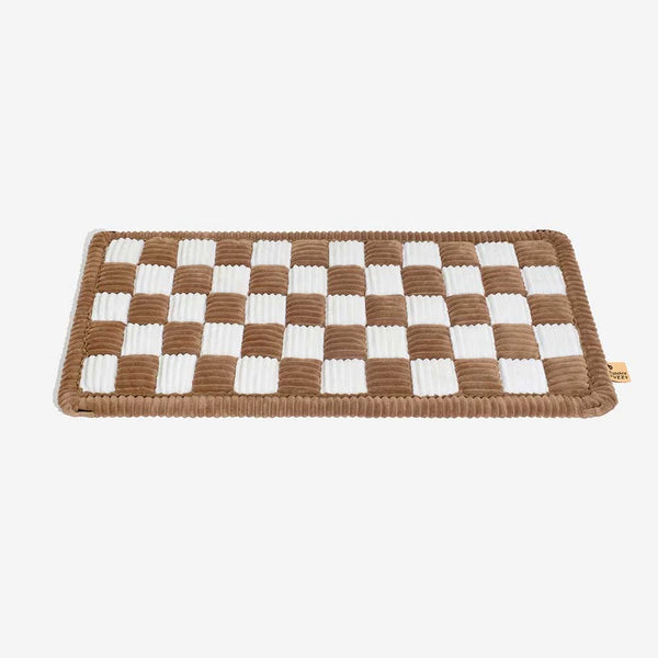 Alfombra de cama para perros sin deslizamiento a cuadros para extensor de asiento para el automóvil