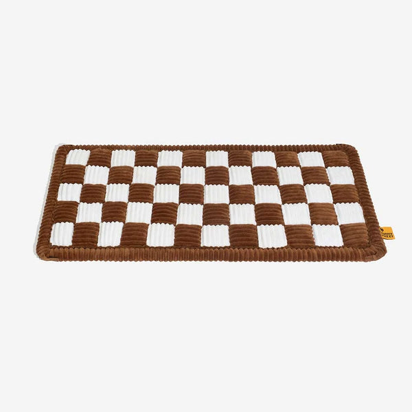 Alfombra de cama para perros sin deslizamiento a cuadros para extensor de asiento para el automóvil
