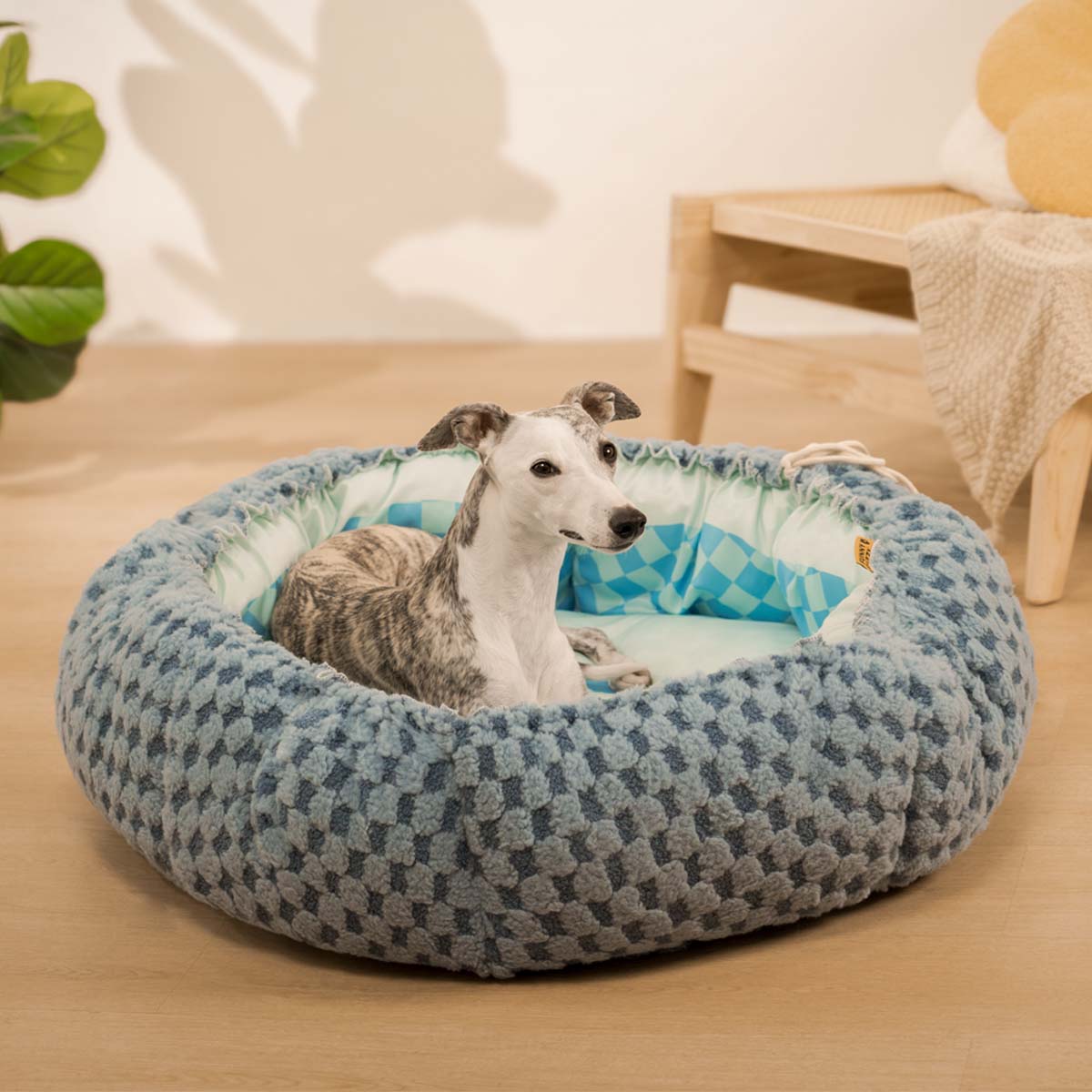 Cama para perros redonda con colchón de refrigeración reversible de doble cara