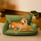 CHENILLE DE CHENILLE CHENILLE Doble capa extraíble Cama de perros ortopédica con almohada