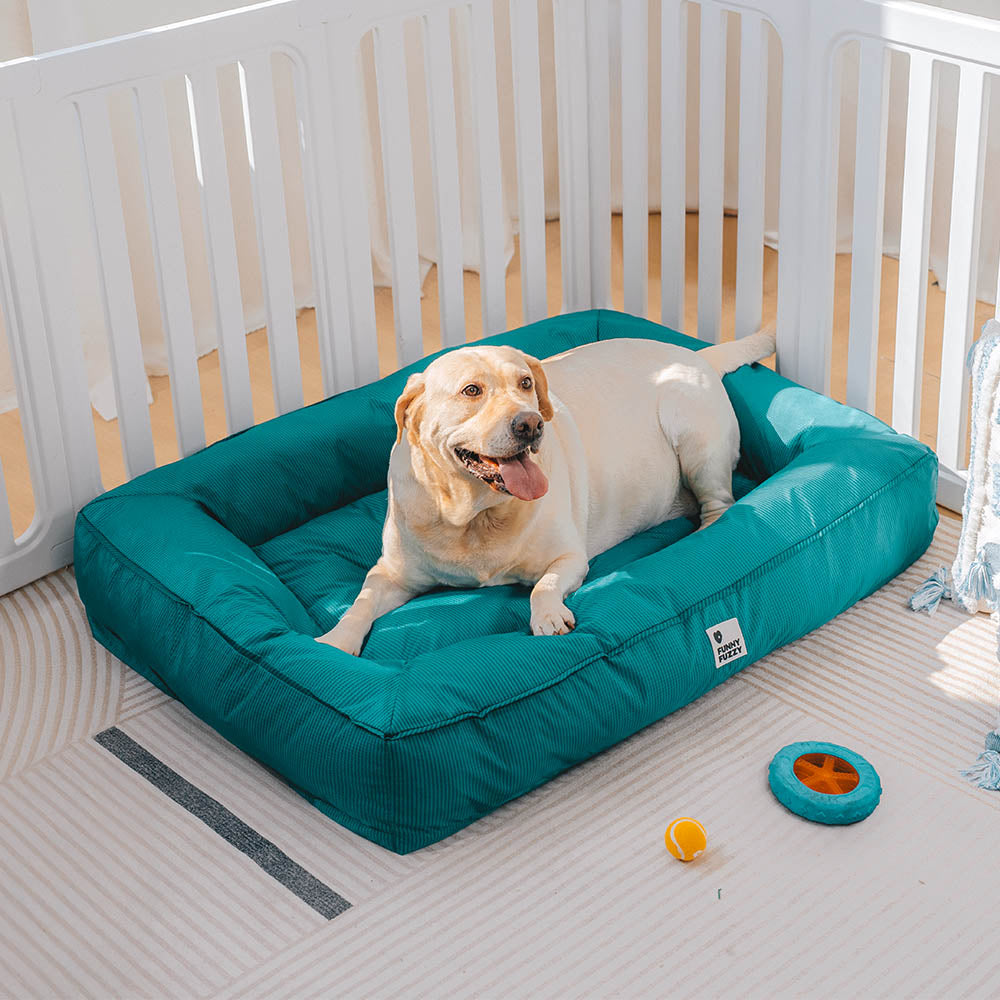 Cama para perro grande ortopédica y totalmente impermeable con soporte envolvente