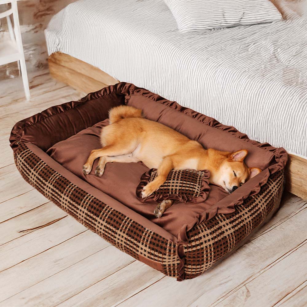 Cama clásica de lujo lavable y acogedora para perros - Bliss Napper