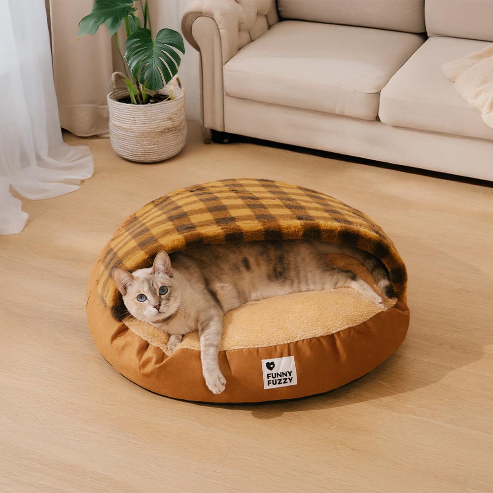 Cama de gato ultra suave y redonda para dormir