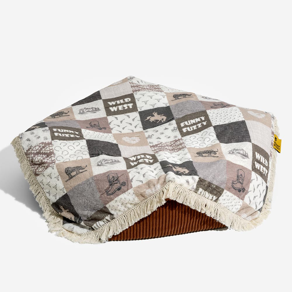 Cama para perros redonda, lavable, con borlas y diseño vintage bohemio y relajante - Hunter Night