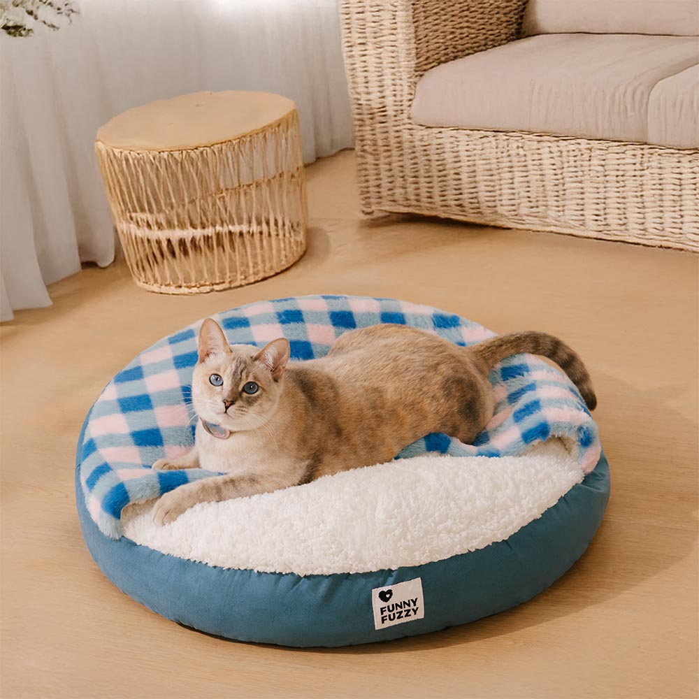 Cama de gato ultra suave y redonda para dormir