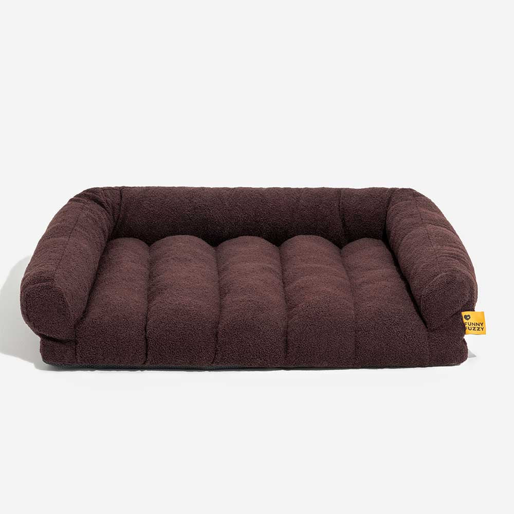 Sofá cama ortopédico grande para perros con reposacabezas suave y de apoyo - Cloudy Napper