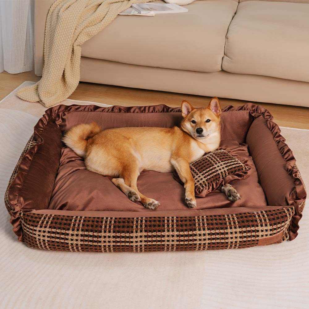 Cama clásica de lujo lavable y acogedora para perros - Bliss Napper