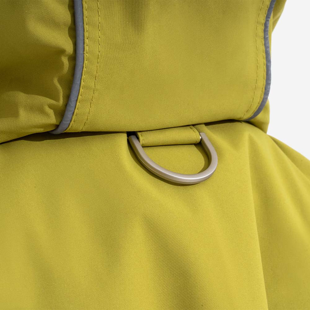 Impermeable reflectante ajustable con bolsillo para perros y humanos a juego: manténgase seco