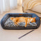 Grand canapé-lit lavable et moelleux pour chien - Cowboy en denim
