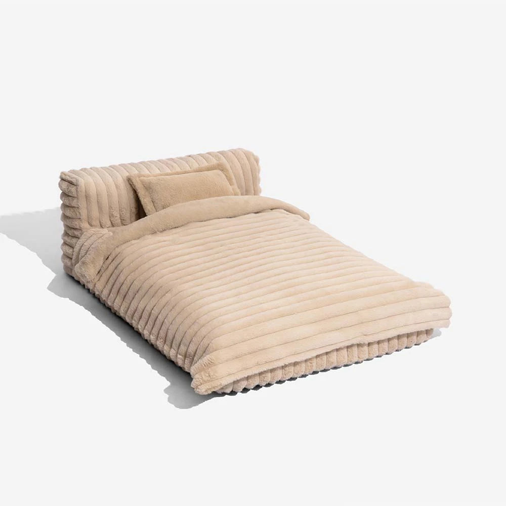 Mini Plush Home-Style Backrest Orthopedic Bed for Small Dogs - TinyNest