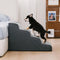 Faux Leather High-Density Sponge Removable Pet Stairs - LuxeStep