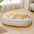 Cama para perros impermeable, de cuero PU antideslizante, resistente a rasguños y de soporte completo