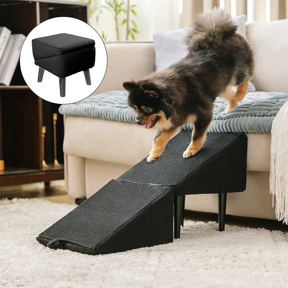 Escalera para perros en forma de rampa de madera convertible 2 en 1